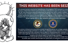 הודעה באתר שלהם שנתפס על ידי ה-FBI. חנדלה.