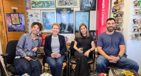 מימין לשמאל: בן פלד, מנהל צוות לינקס; ד"ר איילת בן עזר גלברד, מנכ"לית אוניברסיטת רייכמן; שירי אבצוק, סגנית נשיא לשיווק ותקשורת באוניברסיטת ריייכמן; וגל בנקין, מנהלת שותפויות וחסויות בלינקס.