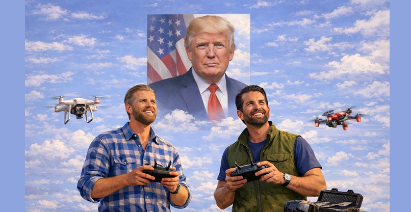 שחקנים בתעשיית הרחפנים. בניו של הנשיא טראמפ.