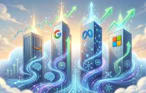 עולות, עולות. אמזון, גוגל, מטא ומיקרוסופט.