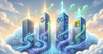 עולות, עולות. אמזון, גוגל, מטא ומיקרוסופט.