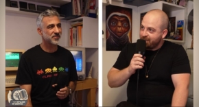 מימין לשמאל: בר גינדי, יוצר ומגיש את הפודאסט אנשים ואספנים, ורמי שקד - מבכירי אספני מחשבי אפל בישראל.