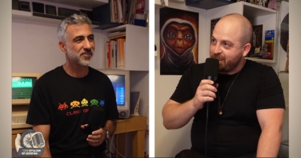 מימין לשמאל: בר גינדי, יוצר ומגיש את הפודאסט אנשים ואספנים, ורמי שקד - מבכירי אספני מחשבי אפל בישראל.