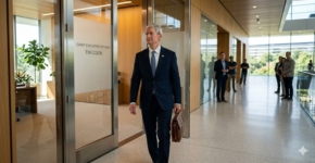 עוזב את תפקידו כמנכ"ל אפל. טים קוק.