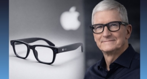 מכינים לנו משקפי AI מסוגננים. אפל והמנכ"ל טים קוק.