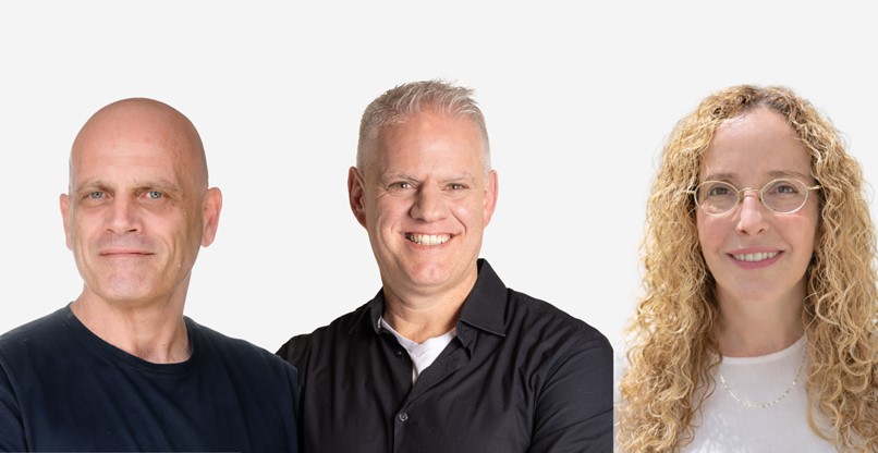 מונו להנהלת קומיט. נועה בן-חיים, סמנכ"לית כספים, עומר פוקס, סמנכ"ל שותפויות, וגיא וינטר, סמנכ"ל לקוחות אסטרטגיים.