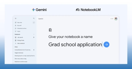 שולבו בתוך ג'מיני. ה-Notebooks של NotebookLM.