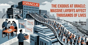 שלחה עשרות אלפי מעובדיה הביתה. אורקל.