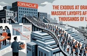 שלחה עשרות אלפי מעובדיה הביתה. אורקל.