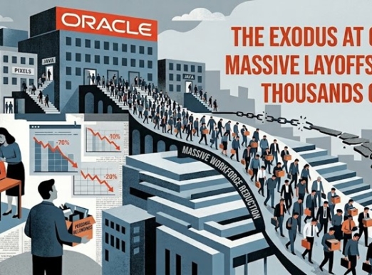 שלחה עשרות אלפי מעובדיה הביתה. אורקל.