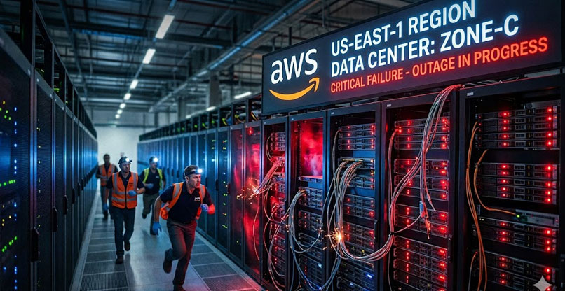תקלה קשה בחוות השרתים של AWS בצפון מדינת וירג'יניה.
