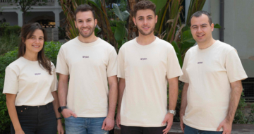 מייסדי אריון סקיוריטי - המנכ"ל, רון ארבל, סמנכ"ל הטכנולוגיות, אריאל ליטמנוביץ', וסמנכ"ל המוצר, יאיר לדיז'נסקי - ושירה זלטנר, סמנכ"לית צמיחה וביצועים עסקיים.