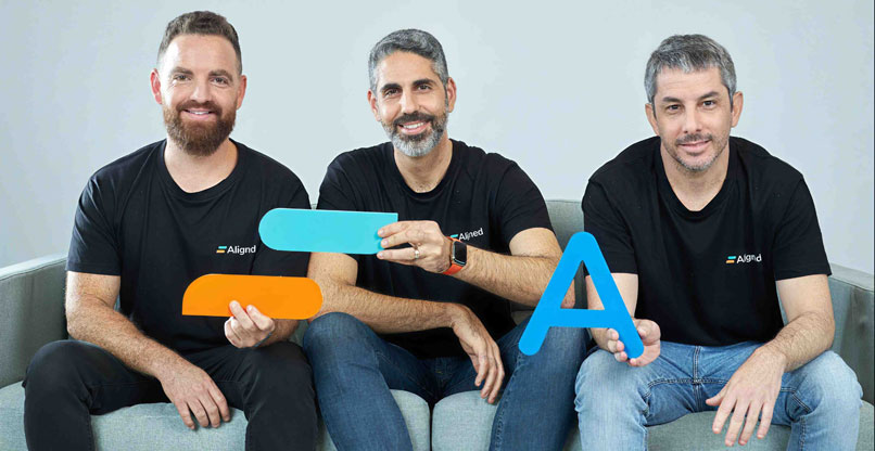 מייסדי אליינד: מימין - יותם סלע, גל אנא וגל דיטש.