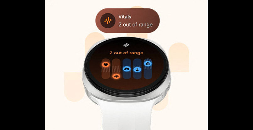 מסך "Vitals" בתמונה המודלפת של אוון גלאס.
