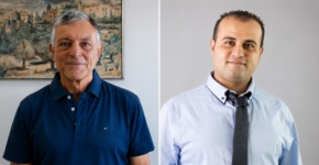 מימין לשמאל: חיים רובין, מנכ"ל רוביקס; יחזקאל ארז, מנכ"ל טרהפנס.