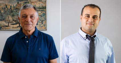 מימין לשמאל: חיים רובין, מנכ"ל רוביקס; יחזקאל ארז, מנכ"ל טרהפנס.