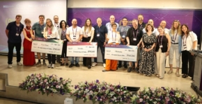 זוכי תחרות הסטארט-אפים של הפקולטה לניהול ע"ש קולר באוניברסיטת תל אביב.