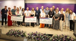 זוכי תחרות הסטארט-אפים של הפקולטה לניהול ע"ש קולר באוניברסיטת תל אביב.