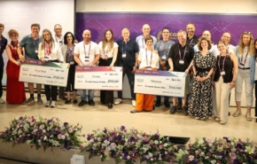 זוכי תחרות הסטארט-אפים של הפקולטה לניהול ע"ש קולר באוניברסיטת תל אביב.