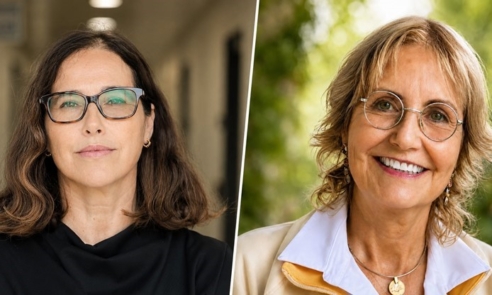 מימין לשמאל: פרופ' דורית ניצן ואילה מילר, חברות הוועד המנהל החדשות של SID-ישראל.