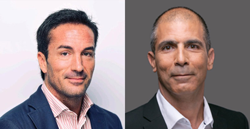 מימין: עופר פז, מנכ"ל זברה טכנולוגיות, אדריאן ג'ארדון, מנהל מכירות אזורי בפיקוס.