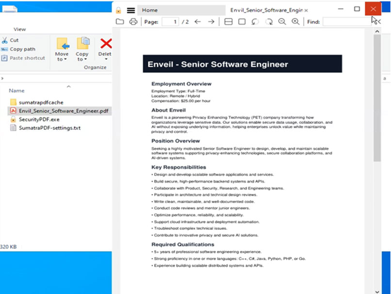 קובץ PDF מותאם, שנפתח על ידי SecurityPDF. צילום: צ'ק פוינט קובץ PDF מותאם, שנפתח על ידי SecurityPDF.