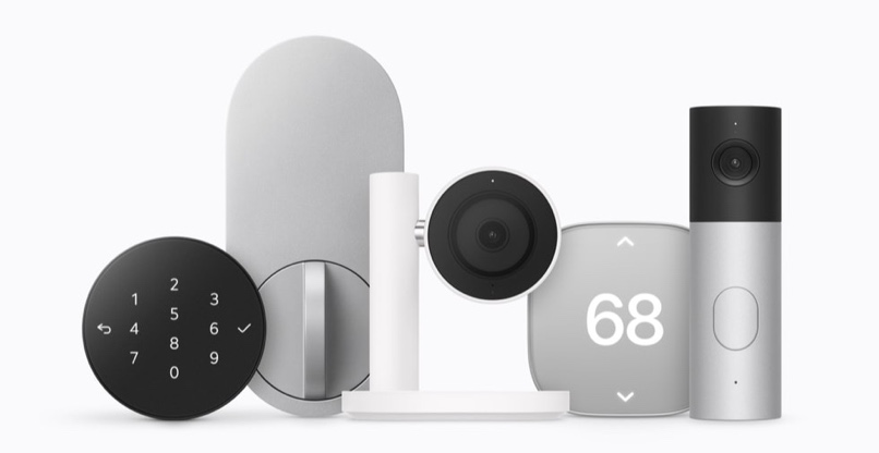 מוצרי Apple Home Collection החדשים, ובהם מנעול חכם, מצלמת פנים, פעמון וידאו ותרמוסטט חכם. קרדיט צילום: אפל מוצרי Apple Home Collection החדשים, ובהם מנעול חכם, מצלמת פנים, פעמון וידאו ותרמוסטט חכם. קרדיט צילום: אפל