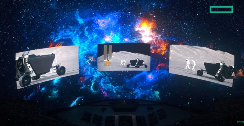 הדמיה של פעילות HPE על הירח במסגרת משימת Spaceborne Computer