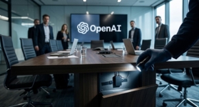 בחדר ישיבות ההנהלה שלה הושתל מכשיר הקלטה. OpenAI.