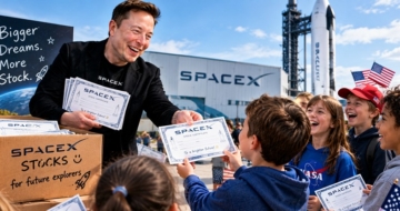 יחלק לילדי ארהב מניות SpaceX. אילון מאסק.